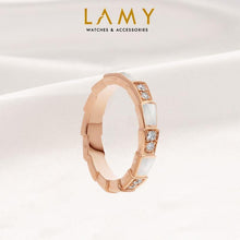 Bộ nhẫn LAMY Stone Inlaid Rose Gold Ring CDE8047RG & CDE8021RG