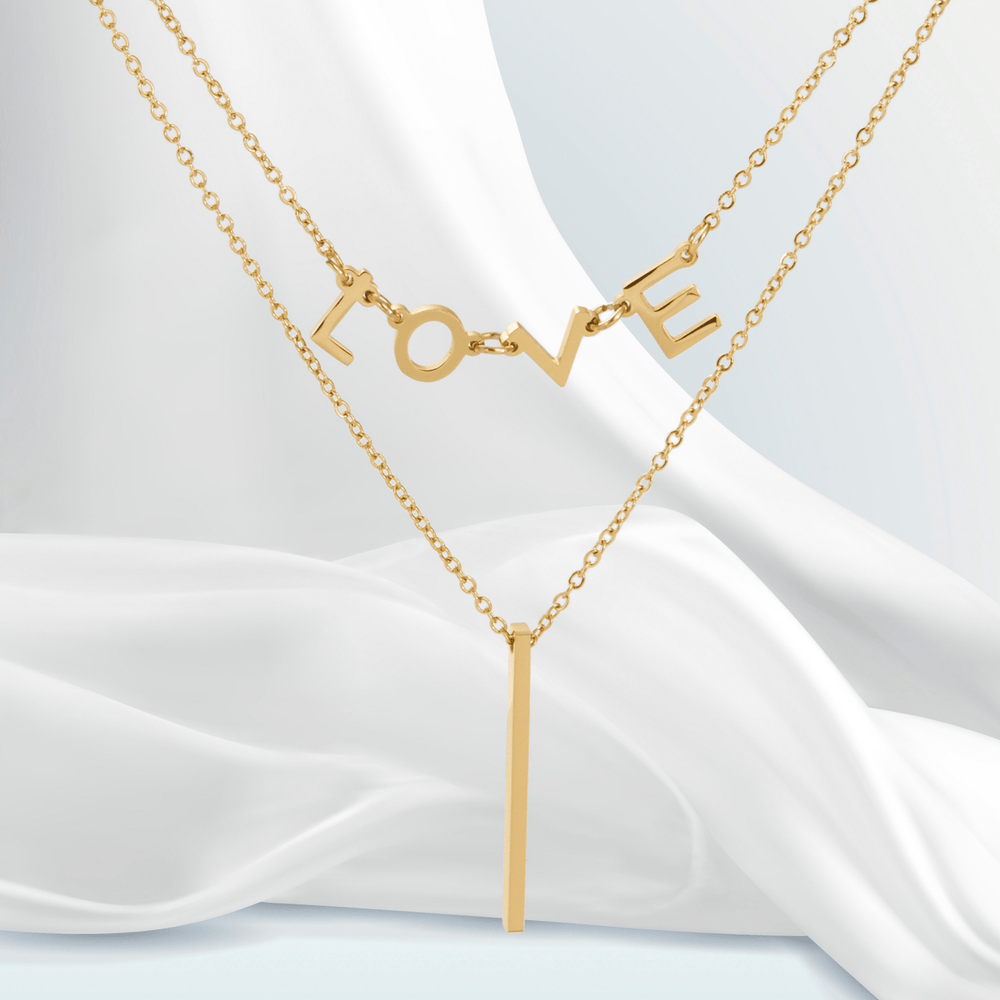 I LOVE Necklace Gold