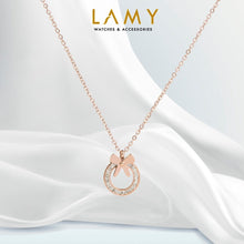 Dây chuyền nữ Diamond Bow Necklace Rose Gold CDE6031RG