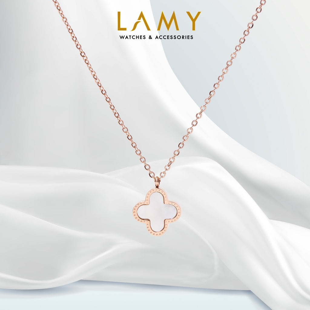 Dây chuyền CDE Two-sided Lucky Leaves Necklace Rose Gold CDE6026RG