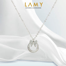 Dây chuyền nữ Diamond Bow Necklace Silver CDE6031SV