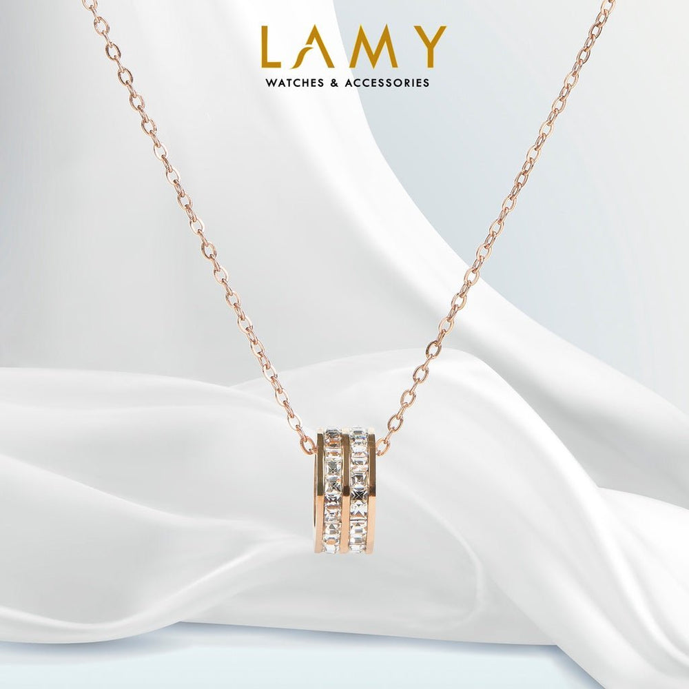 Eternity Dual Necklace Rose Gold