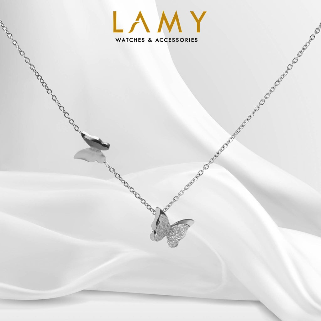 Dây chuyền nữ CDE Pave Butterfly Necklace Silver CDE6005SV