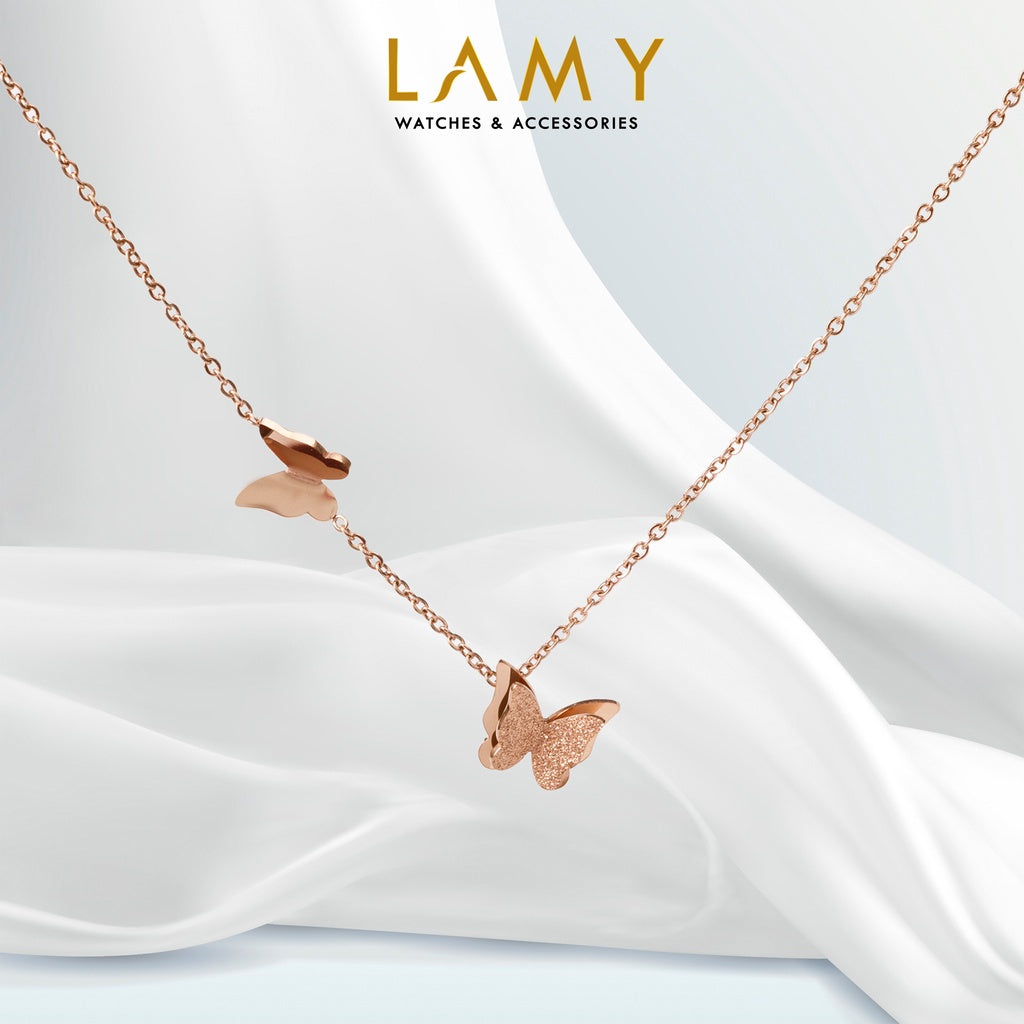 Dây chuyền nữ CDE Pave Butterfly Necklace Rose Gold CDE6005RG