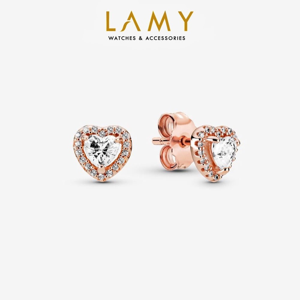 Retro Heart Shaped Earrings Rose Gold