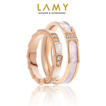 Bộ nhẫn LAMY Stone Inlaid Rose Gold Ring CDE8047RG & CDE8021RG