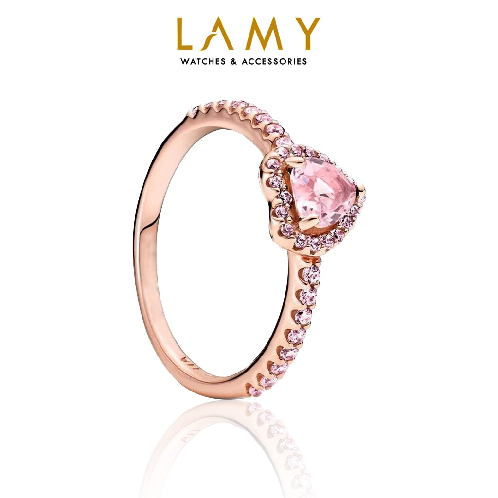 Nhẫn bạc nữ CDE Pink Heart Stone Ring CDE8042PI 